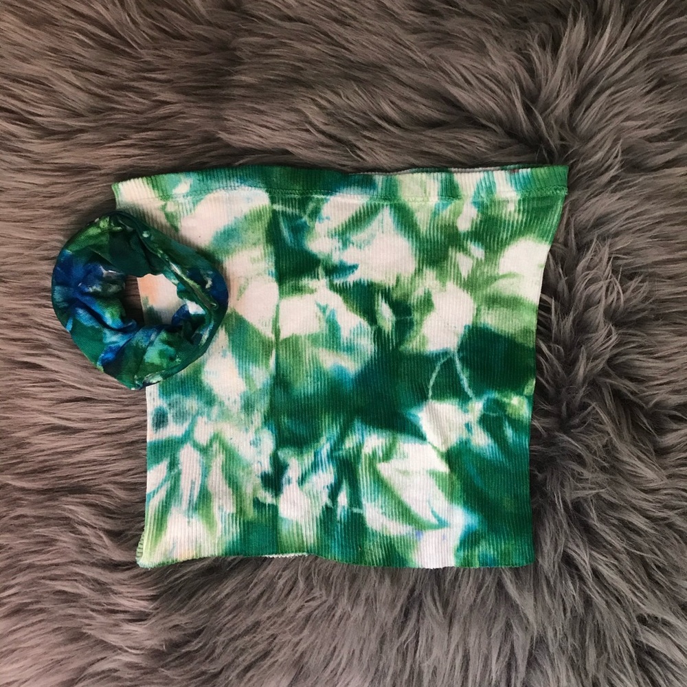 BUNDLE! homemade tube top with scrunchie!